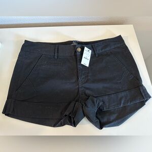 Express Black Cotton Shorts